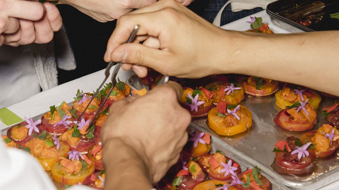Chefs Cooking Tomatoes